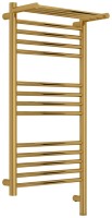 Полотенцесушитель электрический Сунержа Богема 3.1 03-6007-8040 90x45 см, подключение справа, золото, лесенка, с полкой