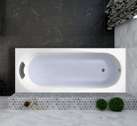 Акриловая ванна Lavinia Boho Biore 150x70 см, встраиваемая, белая, с каркасом, с экраном