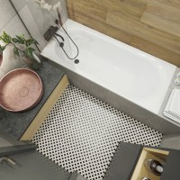 Акриловая ванна Lavinia Boho Biore 150x70 см, встраиваемая, белая, с каркасом, с экраном