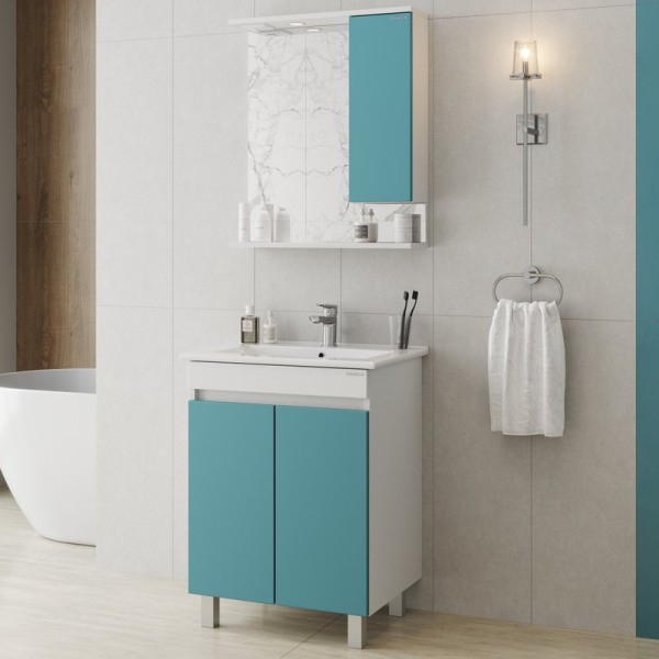 Мебель для ванной комнаты Onika Марви 60 напольная, бирюза
