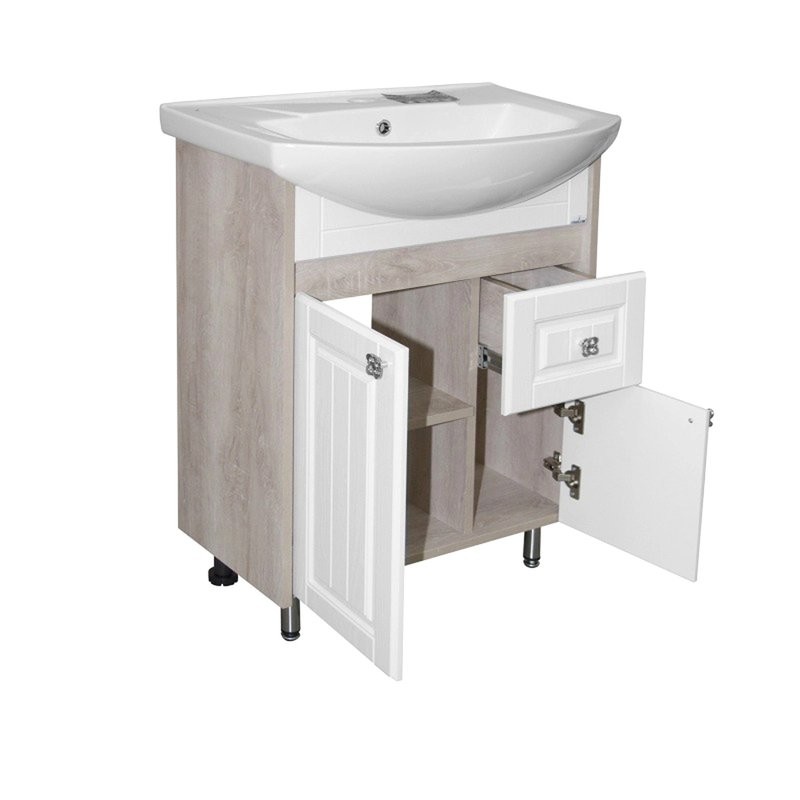 Тумба с раковиной Mixline Версаль 55 белое дерево