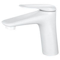 Смеситель для раковины Wonzon & Woghand WW-A41222-MW белый матовый Смеситель для раковины Wonzon & Woghand WW-A41222-MW белый матовый