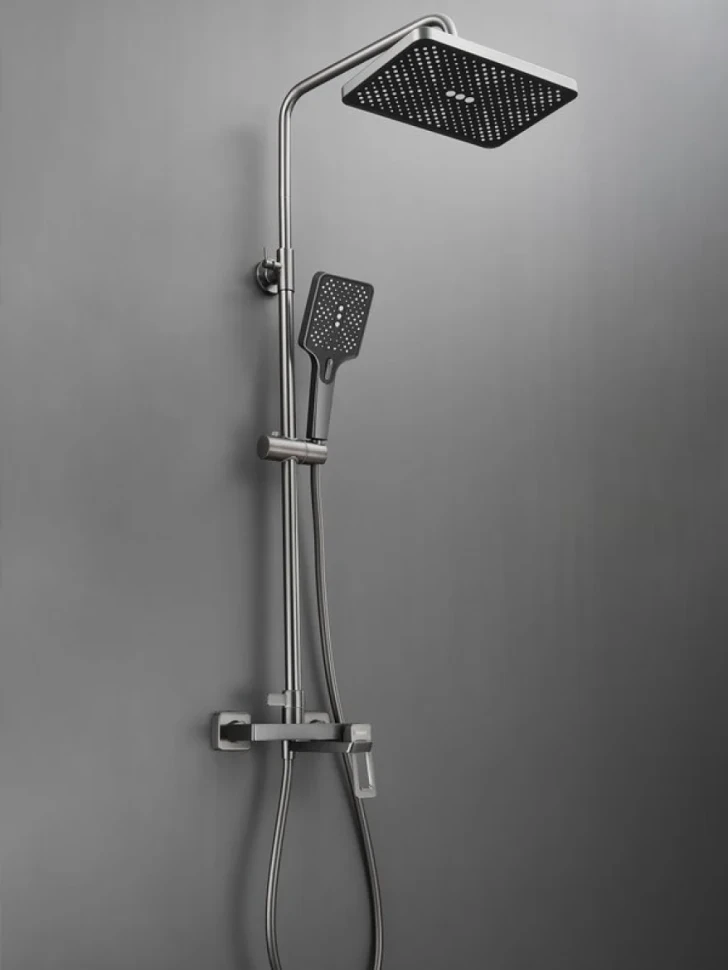 Душевая стойка Haiba HB24732-3 оружейная сталь
