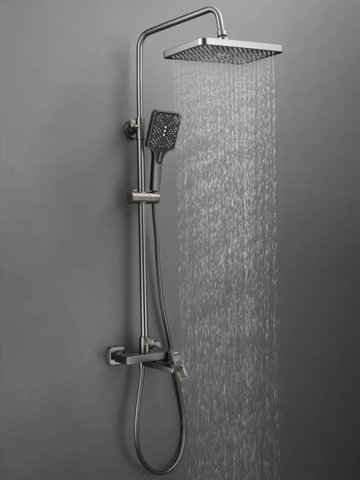 Душевая стойка Haiba HB24732-3 оружейная сталь