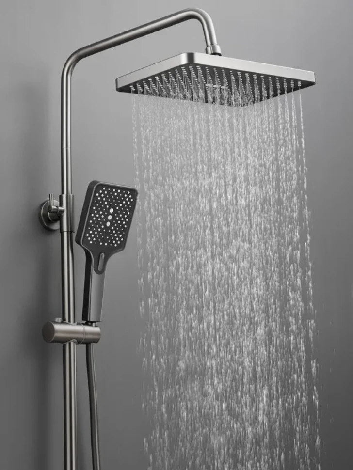 Душевая стойка Haiba HB24732-3 оружейная сталь