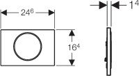 Кнопка смыва Geberit Sigma 10 115.758.KH.5 хром, матовый хром