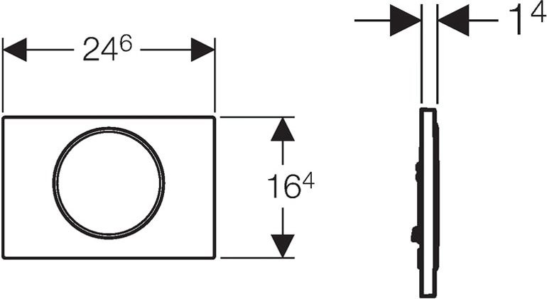 Кнопка смыва Geberit Sigma 10 115.758.KH.5 хром, матовый хром