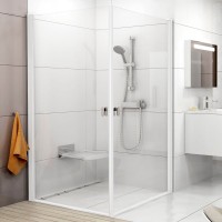 Душевой уголок Ravak Chrome CRV1-100+CRV1-90 Transparent, профиль белый