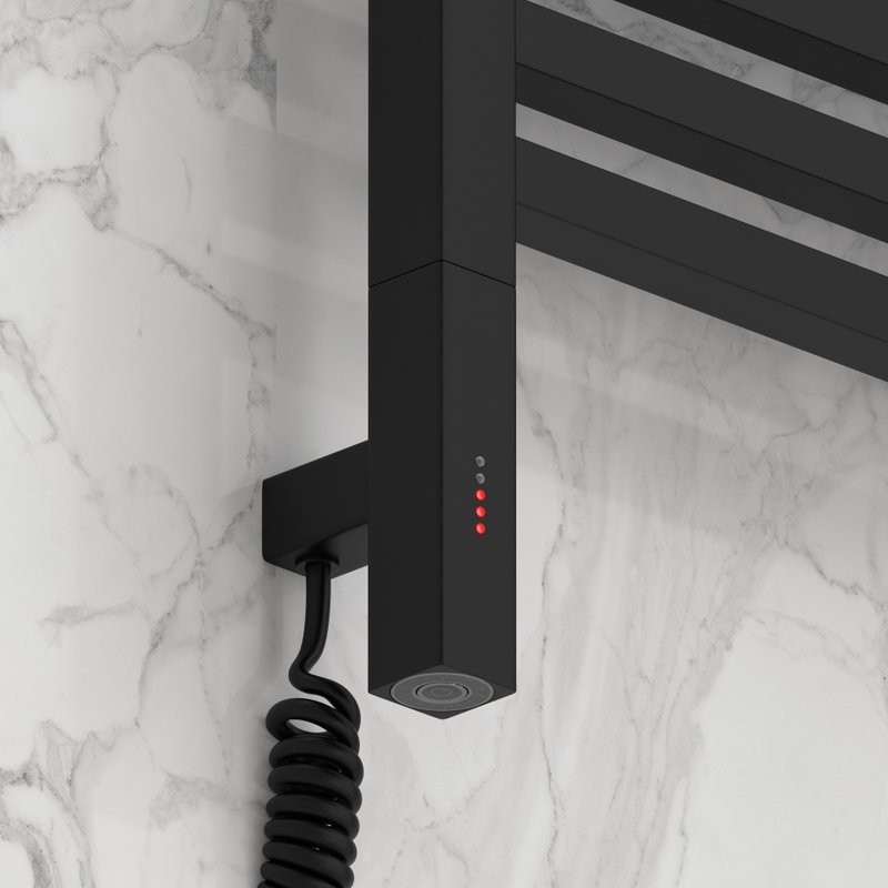 Полотенцесушитель электрический Сунержа Модус 3.1 31-5900-1030 110x35 см, подключение слева, матовый черный, лесенка