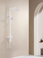 Душевая стойка Abber Weiss Insel AF8016FWL матовая белая