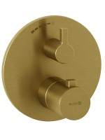 Термостатический смеситель встраиваемый Kludi Nova Fonte 20885N015 С ВНУТРЕННЕЙ ЧАСТЬЮ, брашированное золото PVD