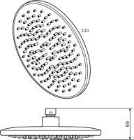 Верхний душ AM.PM Gem F0590022 черный