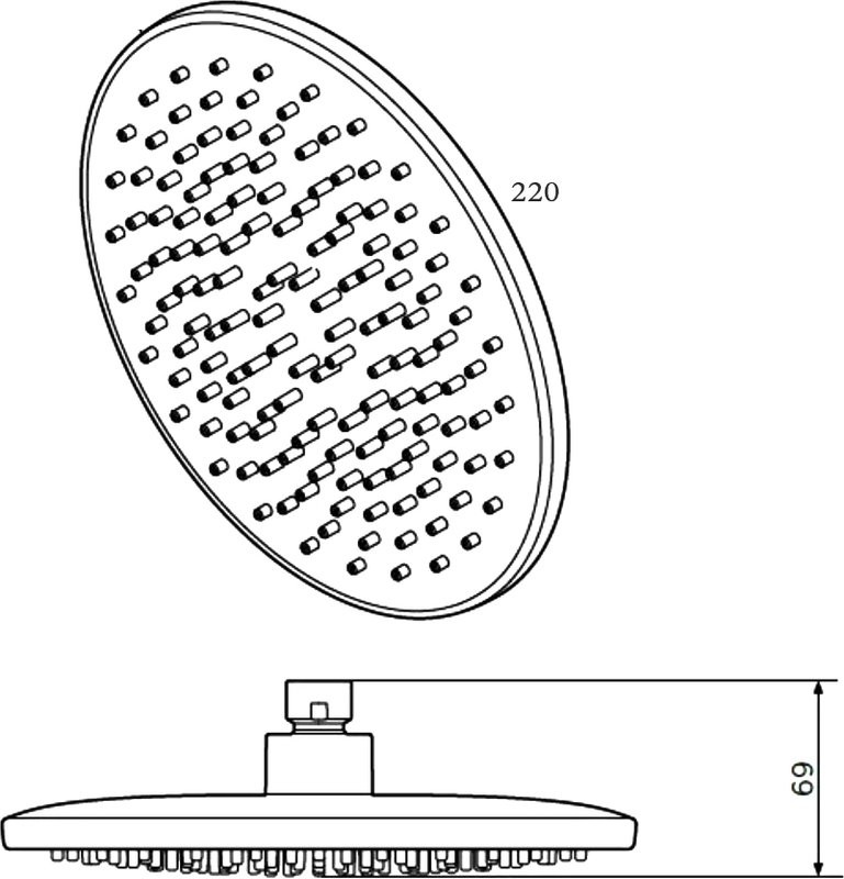 Верхний душ AM.PM Gem F0590022 черный