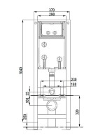 Инсталляция для унитаза AZARIO NEW-TS AZ-G12 крепление на стену