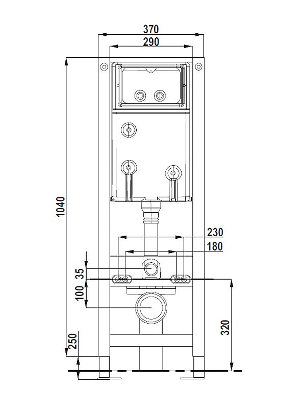 Инсталляция для унитаза AZARIO NEW-TS AZ-G12 крепление на стену