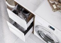 Тумба с раковиной AQUATON Лондри 40 L, дуб рустикальный, белый
