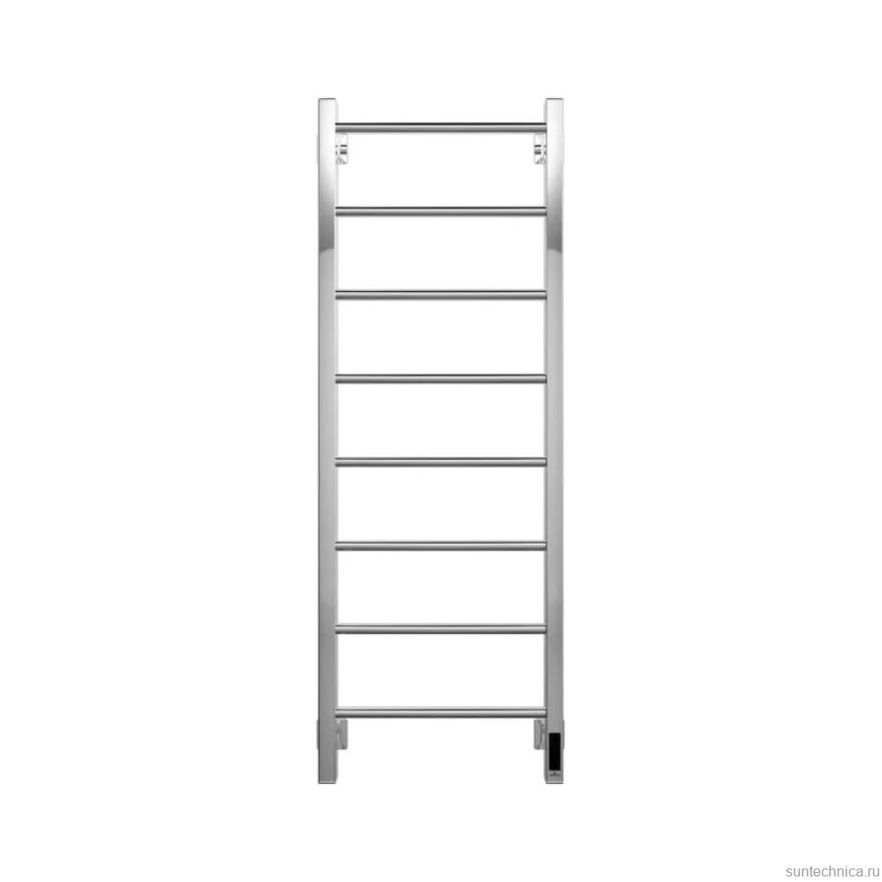 Полотенцесушитель электрический Grota Simple K 430х1200 NP EL 120x45 см, подключение справа, слева, скрытое подключение справа, глянцевый хром, лесенка