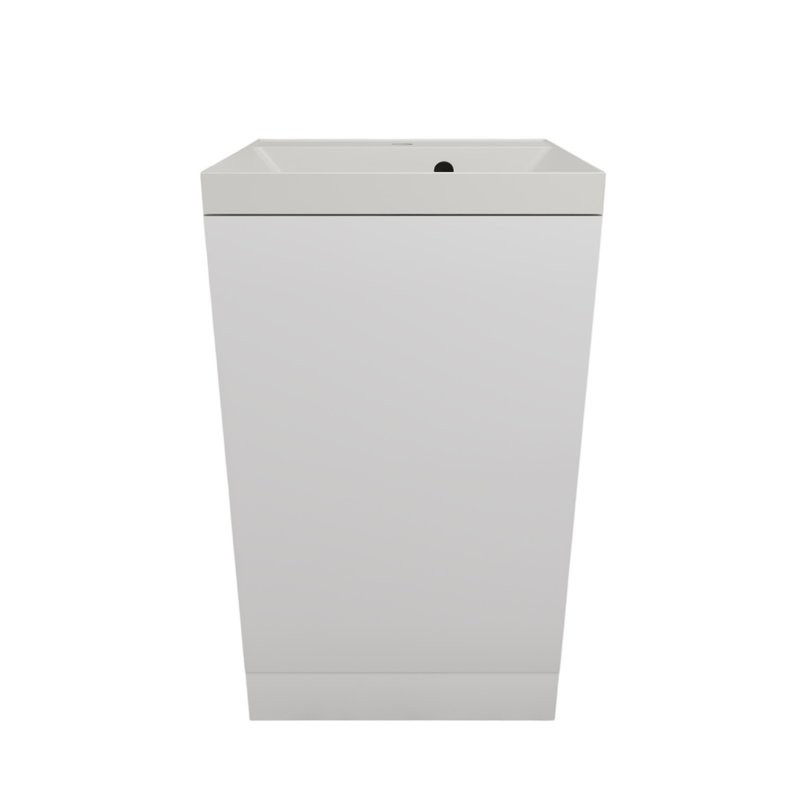 Тумба с раковиной Style Line Моно 50 напольная, белый софт, раковина Asti 50 жасмин