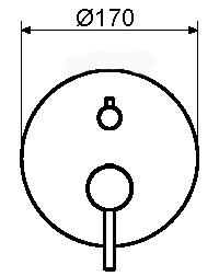 Встраиваемый смеситель для душа и ванны Plumberia Selection Ixo XO1901CR С ВНУТРЕННЕЙ ЧАСТЬЮ, хром