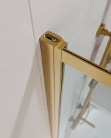 Шторка на ванну Cezares Slider VF-11-90/150-C-BORO профиль брашированное золото, стекло прозрачное