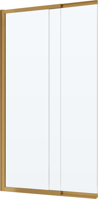 Шторка на ванну Cezares Slider VF-11-90/150-C-BORO профиль брашированное золото, стекло прозрачное