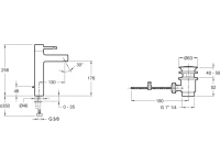 Смеситель для раковины Jacob Delafon Cuff E37303-CP Смеситель для раковины Jacob Delafon Cuff E37303-CP