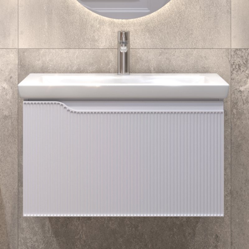 Тумба под раковину без столешницы Vigo Neo 70 подвесная, 1 ящик, матовая белая