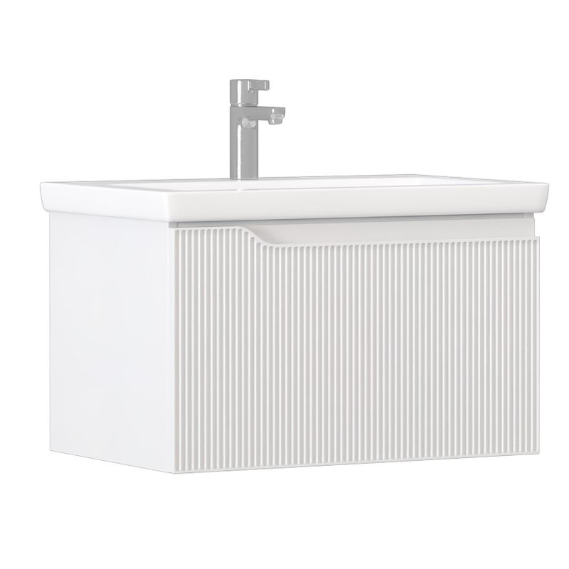 Тумба под раковину без столешницы Vigo Neo 70 подвесная, 1 ящик, матовая белая