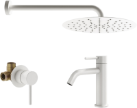 Комплект для ванной Plumberia Selection Ixo KITXO01BO53 С ВНУТРЕННЕЙ ЧАСТЬЮ, белый матовый