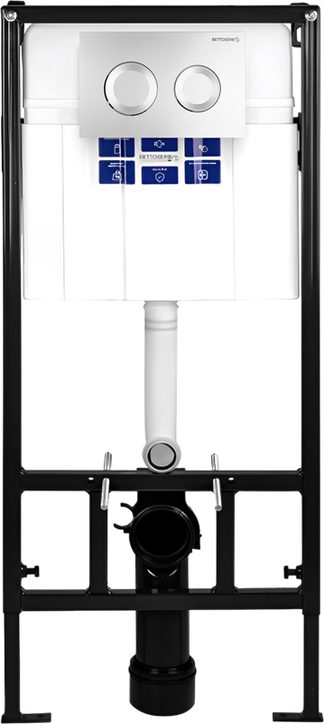 Комплект Инсталляция BETTOSERB Sava Fix Slim 40006456 + Кнопка Cool 40006468 цвет матовый хром