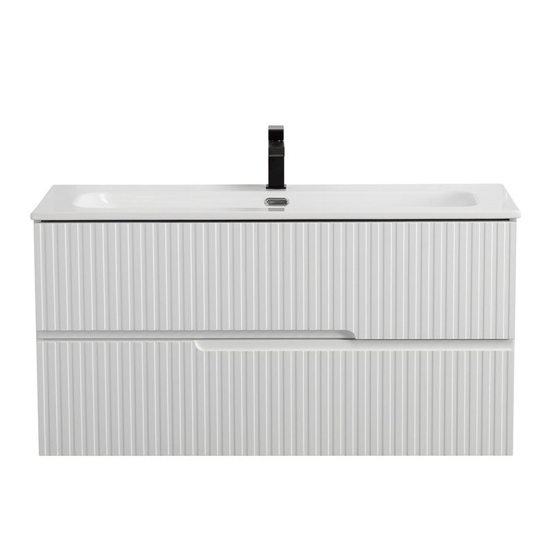 Тумба с раковиной Cezares Duet 100 bianco lucido, раковина Cezares CZR-8073-100