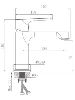 Смеситель для раковины Haiba HB10512-7 черный