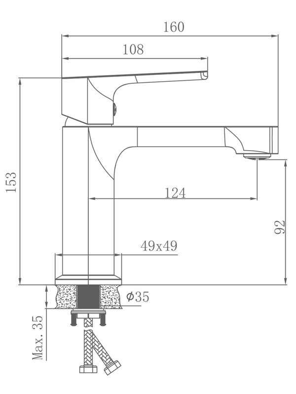 Смеситель для раковины Haiba HB10512-7 черный