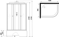 Душевая кабина Niagara Promo P120/80/40L/MT 120х80 см, L