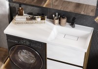 Мебель для ванной комнаты AQUATON Лондри 60 R, дуб рустикальный, белый