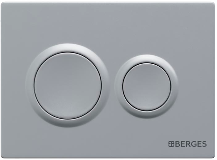 Кнопка смыва Berges Novum O2 хром матовый