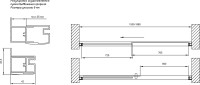 Душевая дверь в нишу Vegas Glass ZP NOVO h2000 155 02М 01 155 см, профиль матовый черный, стекло прозрачное