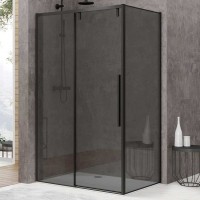 Душевой уголок Black&White Stellar Wind S898 Black-Grey 120х80, профиль черный матовый, стекло тонированное