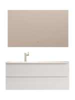 Мебель для ванной комнаты Sancos Folk 120 L подвесная, 2 ящика, bianco