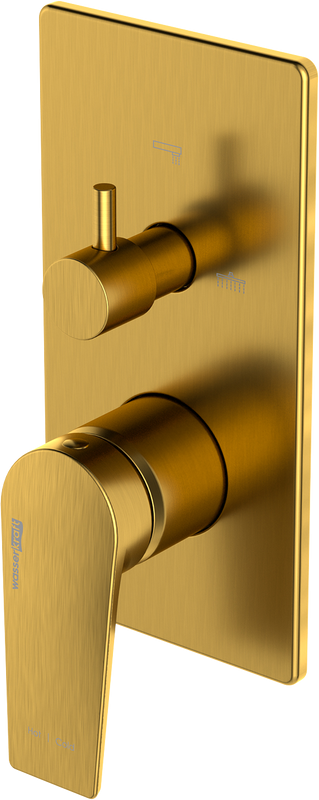 Встраиваемый смеситель для душа и ванны Wasserkraft Aisch 5571 матовое золото