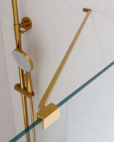 Душевой уголок Cezares Slider AH 1 90-100/110 C BORO профиль брашированное золото, стекло прозрачное