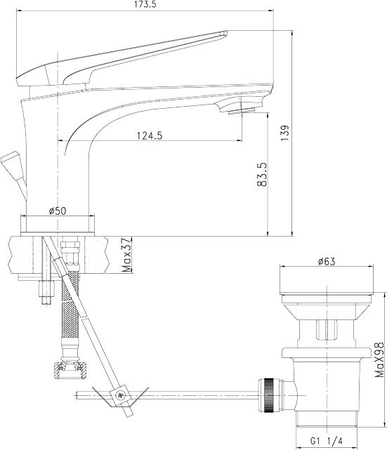 Смеситель для раковины Lemark Allegro LM5906CW