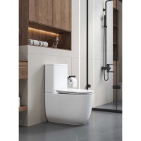 Унитаз-компакт напольный AQUATEK Optima Plus AQ4452-00 безободковый, с микролифтом