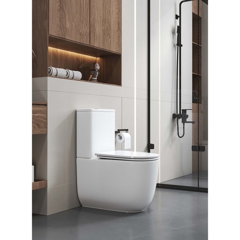 Унитаз-компакт напольный AQUATEK Optima Plus AQ4452-00 безободковый, с микролифтом