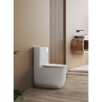 Унитаз-компакт напольный AQUATEK Optima Plus AQ4452-00 безободковый, с микролифтом