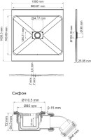 Поддон для душа Wasserkraft Main 41T19 100х100 см