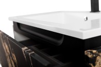Тумба с раковиной Cezares Slider 80 подвесная, 1 ящик, черный фьюжн