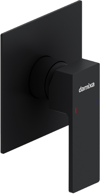 Встраиваемый смеситель для душа и ванны Damixa Gala 537500300 С ВНУТРЕННЕЙ ЧАСТЬЮ, матовый черный