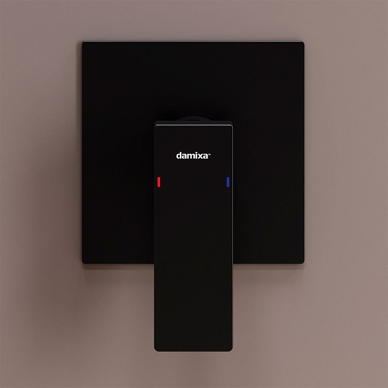 Встраиваемый смеситель для душа и ванны Damixa Gala 537500300 С ВНУТРЕННЕЙ ЧАСТЬЮ, матовый черный