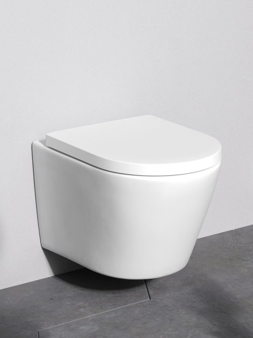 Унитаз подвесной AM.PM X-Joy C851900SC Aquaspin, безободковый, сиденье с микролифтом, глянцевый белый